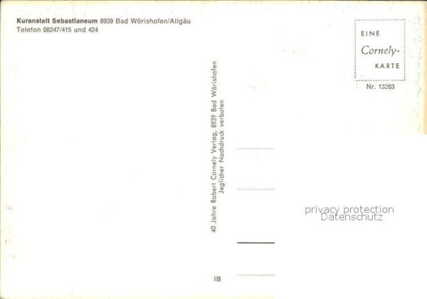 Bad Woerishofen Kuranstalt Sebasianeum Teilansichten – Bild 2