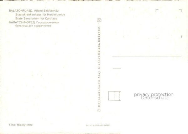 Balatonfuered Staatskrankenhaus für Herzleiden – Bild 2