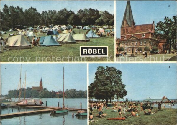 Roebel Mueritz Zeltplatz Rathaus Bootshafen Badeanstal