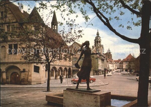Heilbronn Neckar Kirchbrunnenstr mit Käthchendenkmal
