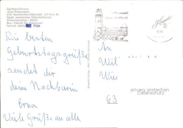 Neunkirchen Odenwald Gasthaus Pension Zum Rodenstein Pension – Bild 2