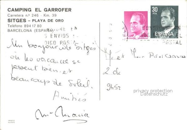 Sitges Camping El Garrofer Playa de Oro Swimmi – Bild 2