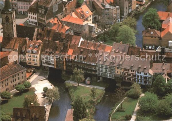 Erfurt Krämerbrücke Fliegeraufnahme