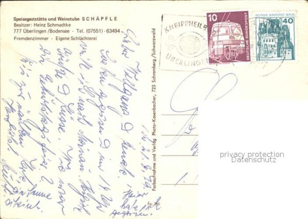 Ueberlingen Bodensee Speisegaststätte Weinstube Schäpfle Gal – Bild 2