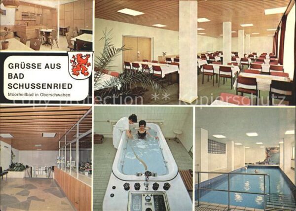 Bad Schussenried Moorbad Sanatorium Speisesaal Badewanne