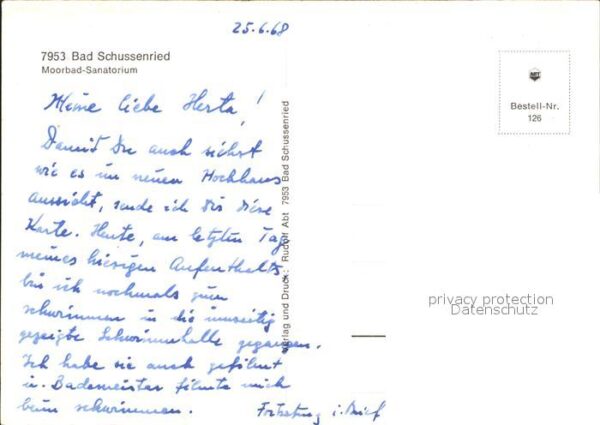 Bad Schussenried Moorbad Sanatorium Speisesaal Badewanne – Bild 2