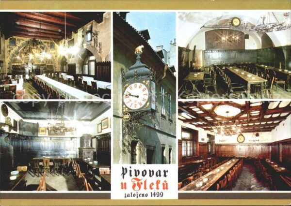 Praha Prahy Prague Pivovar U Flecku Speisesaal Wirtshaussc
