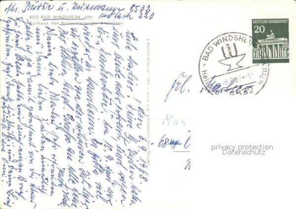 Bad Windsheim Kurhaus Fontäne – Bild 2
