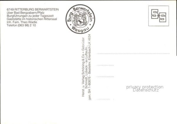 Berwartstein Ritterburg Berwartstein Fliegeraufnahme – Bild 2