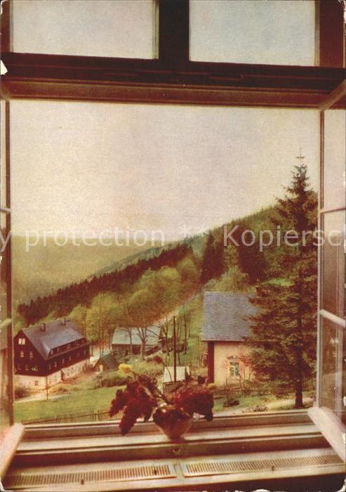 Baerenfels Erzgebirge Handwerkerheim Spitzbergbaude Blick ins