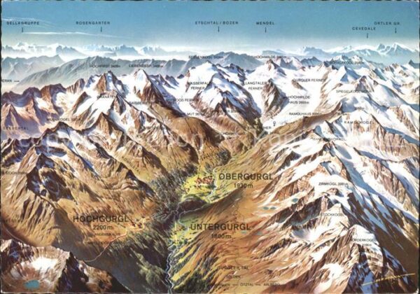 Obergurgl Soelden Tirol und Umgebung Panoramakarte