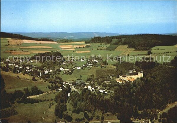 Lauenstein Oberfranken Burghotel Lauenstein Fliegeraufnahme