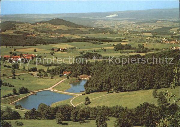 Rhoen Region Blick von der Wasserkuppe Eube über Guc