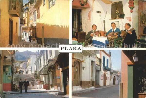 Athen Griechenland Motive in den Gassen Musiker