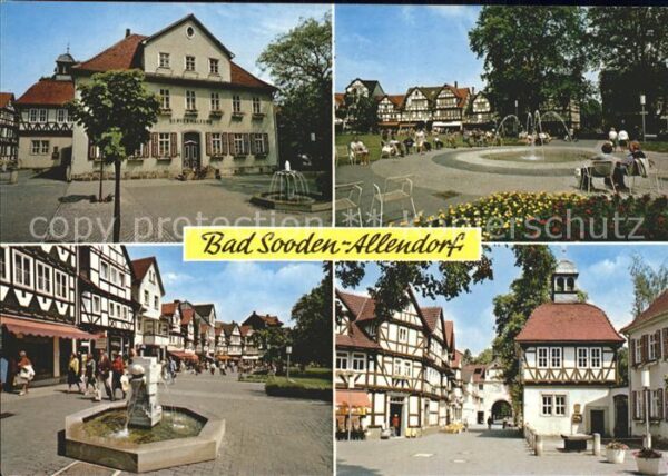 Bad Sooden-Allendorf Kurverwaltung Springbrunnen Dorfmotiv