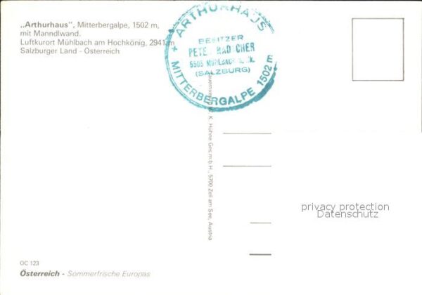Muehlbach Hochkoenig Arthurhaus Mitterbergalpe mit Manndlwan – Bild 2