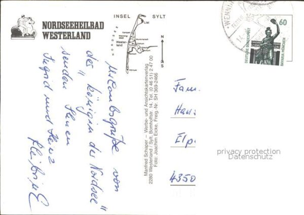 Westerland Sylt Fliegeraufnahme Strand und Ort Segelsch – Bild 2