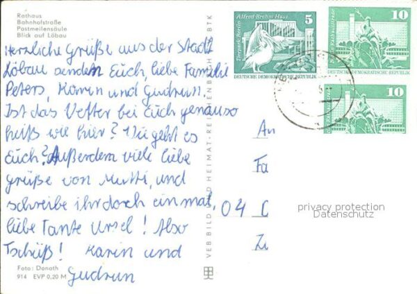Loebau Sachsen Rathaus Bahnhofstr Postmeilensäule Stad – Bild 2