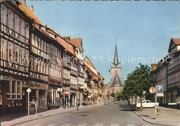 Duderstadt Marktstrasse mit St Servatius Kirche