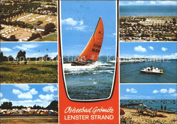 Groemitz Ostseebad Lenster Strand Segelboot