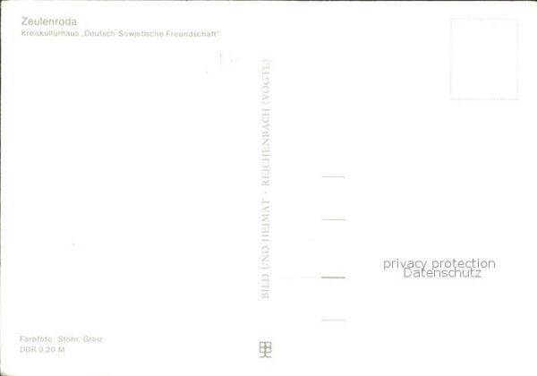 Zeulenroda Kreiskulturhaus Deutsch Sowjetische Fre – Bild 2