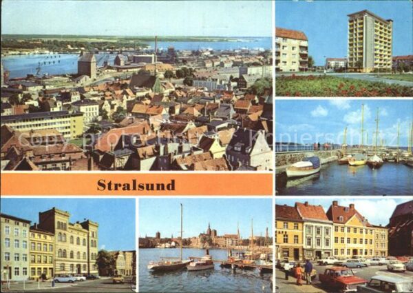 Stralsund Mecklenburg Vorpommern Leninplatz Hafen Markt