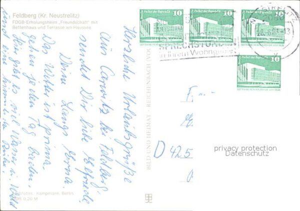 Feldberg Mecklenburg FDGB Erholungsheim Freundschaft Bettenh – Bild 2