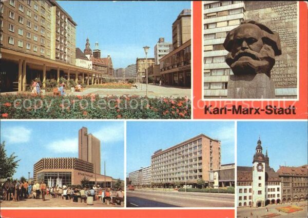 Karl-Marx-Stadt Rosenhof Karl Marx Monument Rathaus