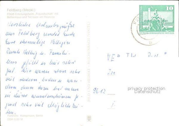 Feldberg Mecklenburg FDGB Erholungsheim Freundschaft Bettenh – Bild 2