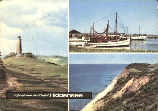 Insel Hiddensee Turm Hafen Boote