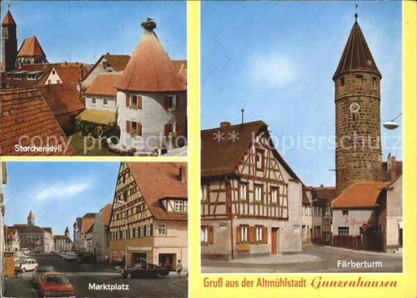 Gunzenhausen Altmuehlsee Storchenidyll Färberturm Marktplatz