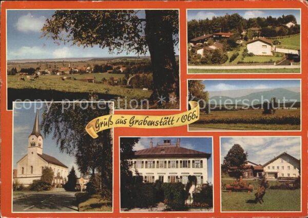 Grabenstaett Chiemsee Kirche Kühe Gasthaus