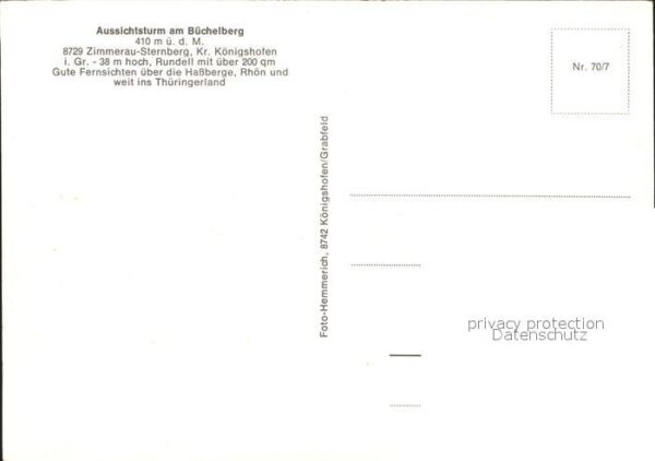 Sternberg Zimmerau Aussichtsturm Büchelberg Bayernturm – Bild 2