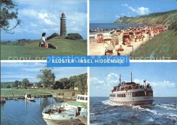 Kloster Hiddensee Leuchtturm Fähre Strand