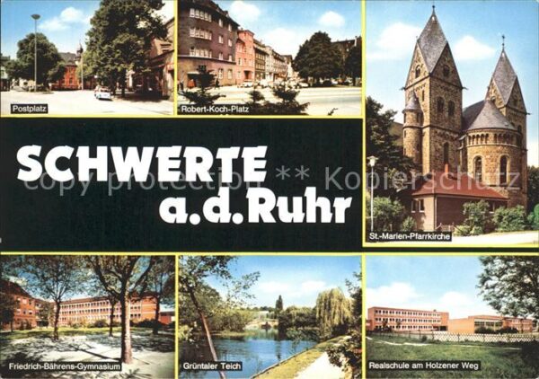 Schwerte Postplatz Robert Koch Platz St Marien P