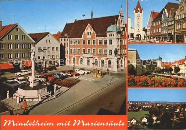 Mindelheim Mariensäule Rathaus Maximilianstrasse T