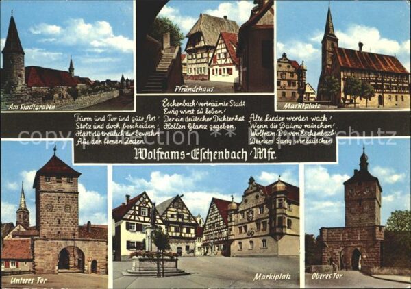 Wolframs-Eschenbach Marktplatz Pfründehaus Stadtgraben