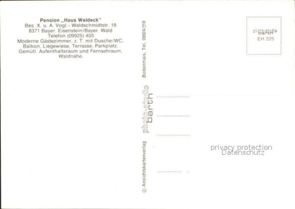 Bayerisch Eisenstein Pension Haus Waldeck – Bild 2