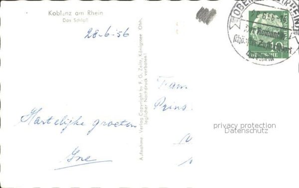 Foto Zeitz F.G. Nr. 3355 Koblenz am Rhein Schloss – Bild 2