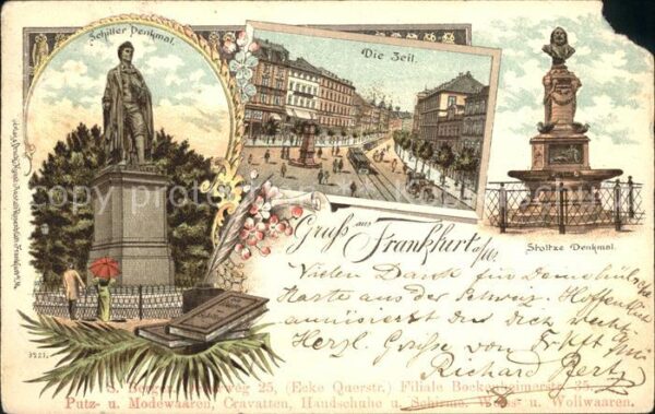 Schiller Friedrich Friedrich Stoltze Denkmal Zeil Franfurt