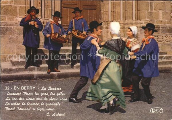 Trachten Frankreich Berry Volkstanz Nohant-Vic Eglise St.-D