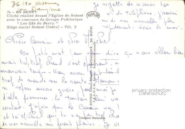 Trachten Frankreich Berry Eglise de Nohant Groupe Folkloriq – Bild 2