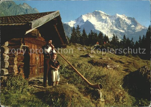 Alphorn Alphornbläser Wengen Sennenbub Jungfrau