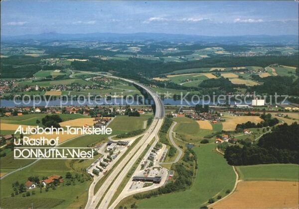 Autobahn Bundesautobahn-Tankstelle Rasthof Donau