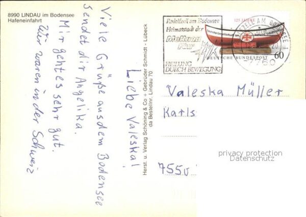 Motorschiffe Leuchtturm Lindau Bodensee Hafeinfahrt – Bild 2