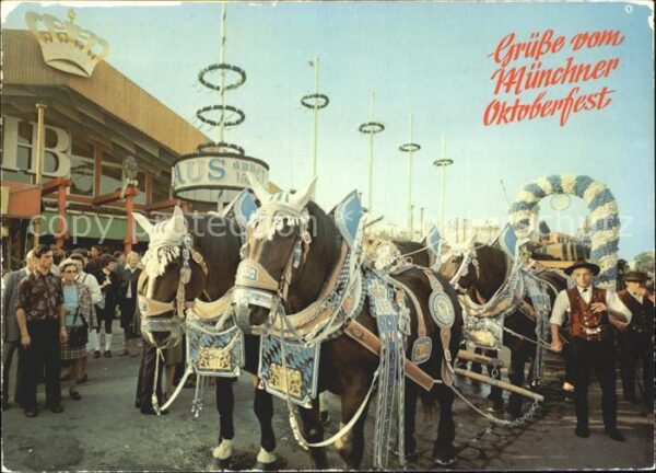 Oktoberfest München Festwagen-Pferdegespann