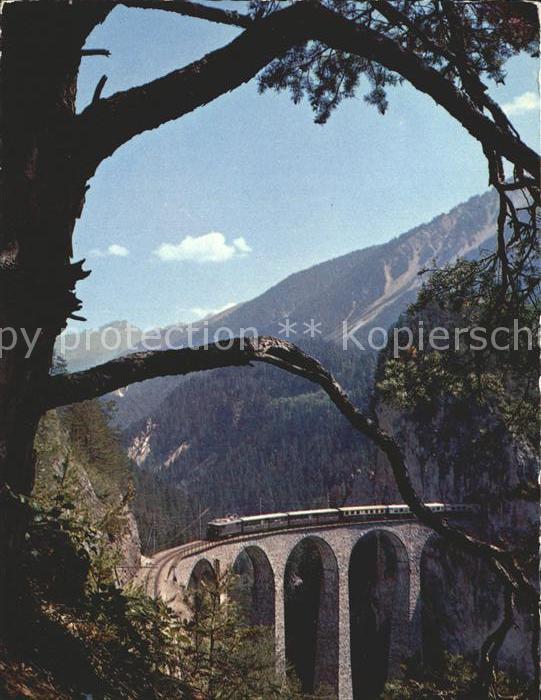 Viadukte Viaduc Landwasser Rhätische-Bahn Filisur Strec
