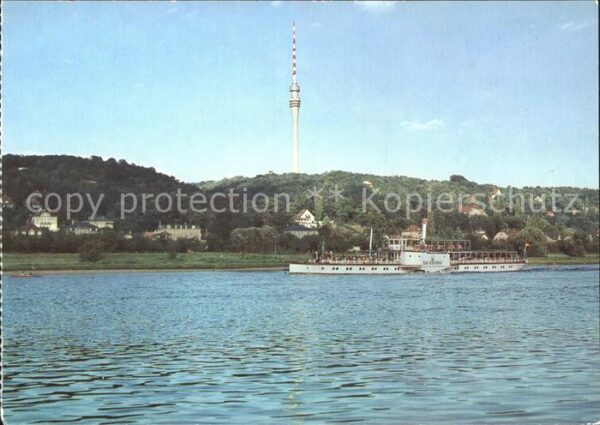 Dampfer Seitenrad Bad-Schandau Dresden-Wachwitz Fernsehtu