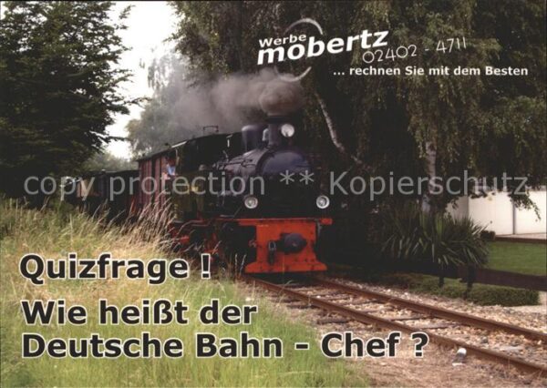 Lokomotive Werbe-Mobertz Stolberg