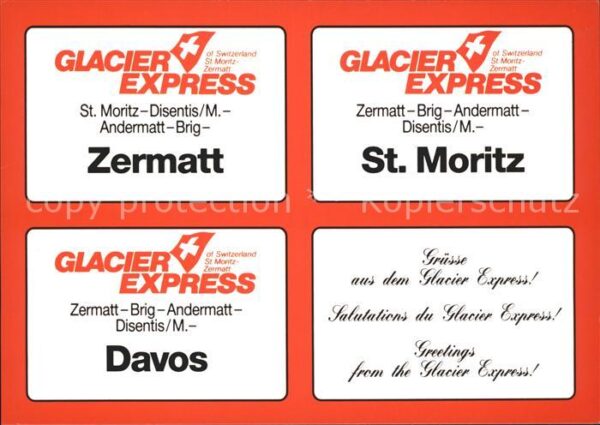 Bergbahn Glacier-Express Zermatt St. Moritz Davo